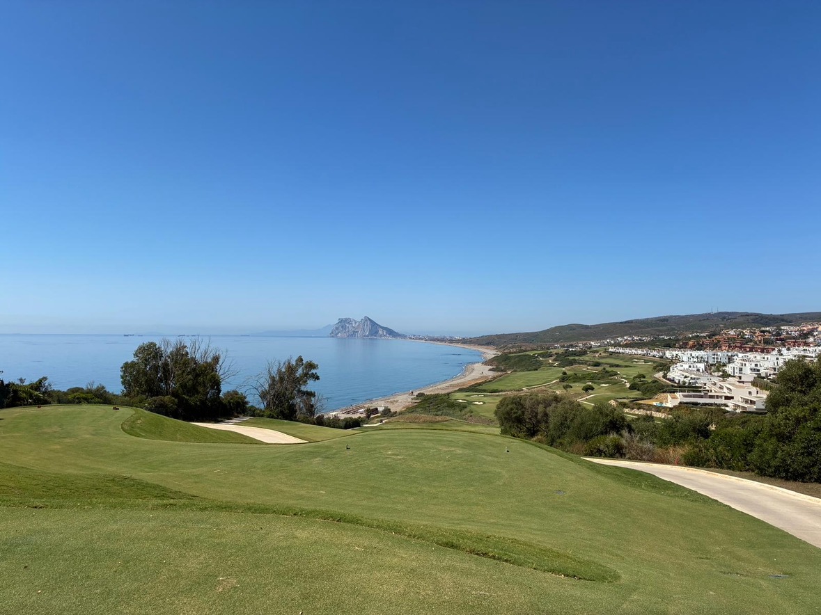 Mediterranean coastline near a Costa del Sol golf course